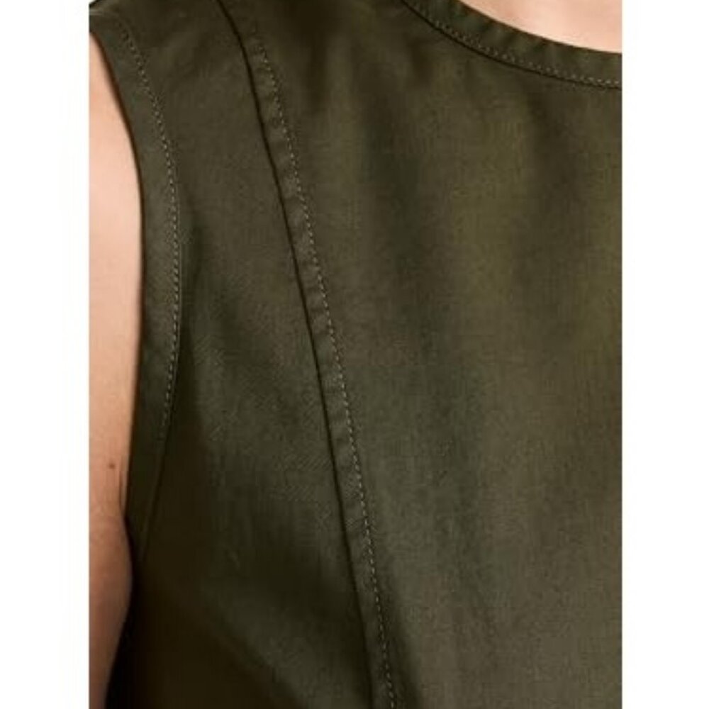 Theory Women's Crewneck Sleeveless Stretch Cotton Minidress Size 0 New with Tag - Picture 4 of 7